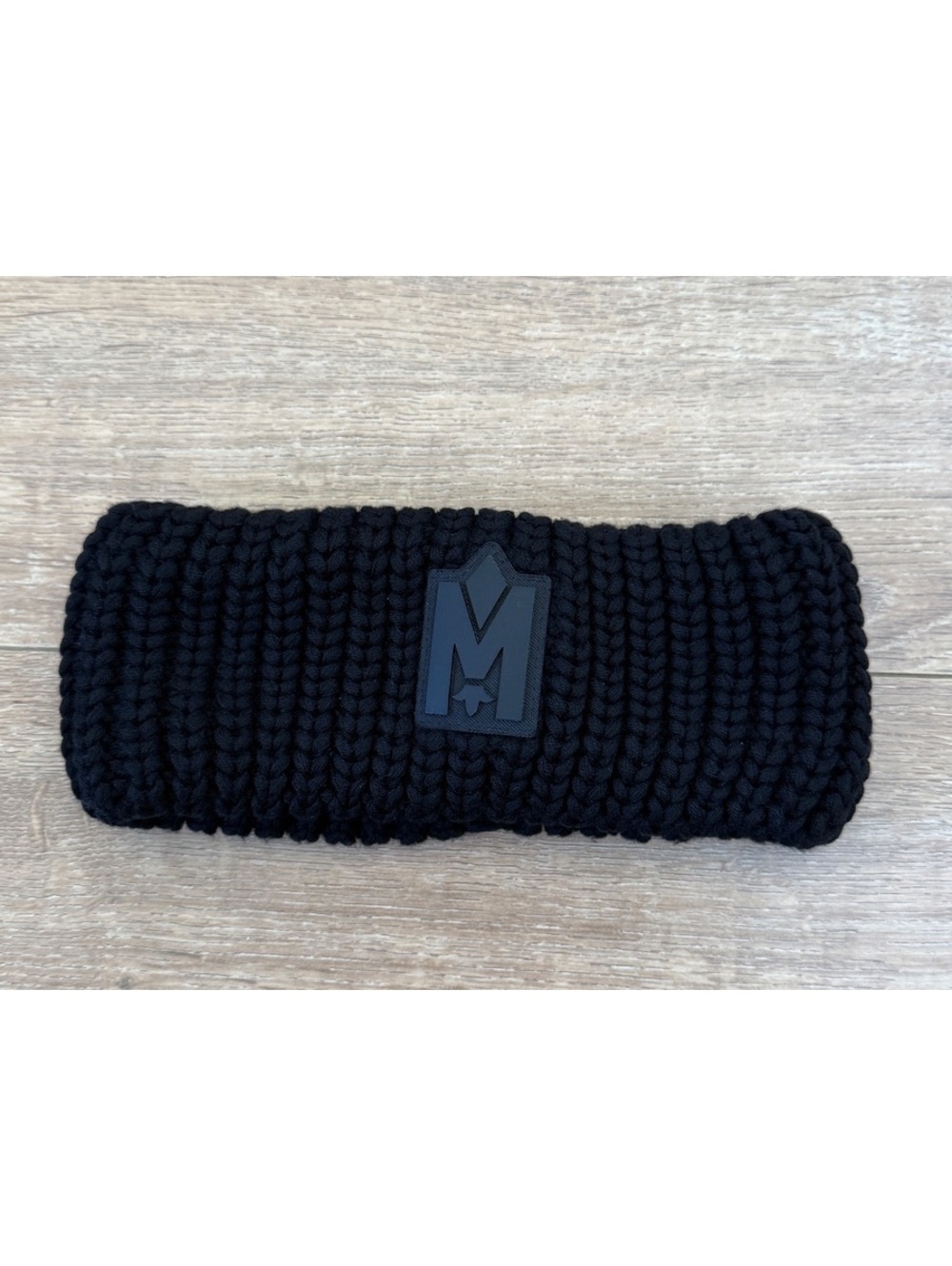 Mackage Black Knit and Fleece Headband Ear Warmer | Size OS